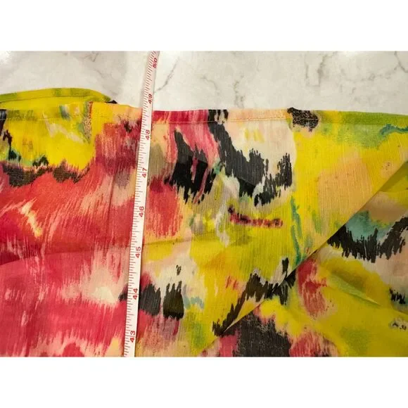 Anthropologie Chaundry KC Abstract Floral Maxi Dress NWT | Smocked Waist - Picture 5 of 7